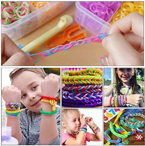 Hot Sales 1800 Pcs Rubber Bands Bracelet Kit 32 Colors Loom Bands Clips Beads Diy Set