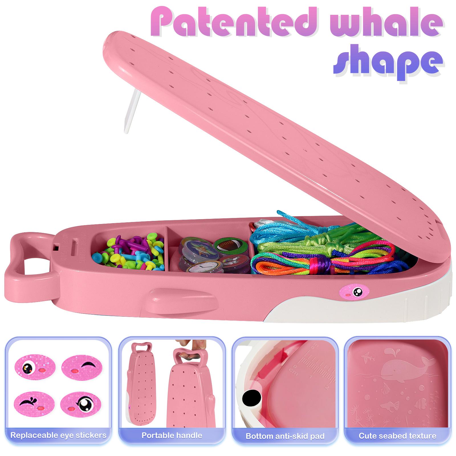 Exclusive Supplies Girls DIY Bracelet knitting Machine Toys Cartoon Whale Educational DIY Toy Kids Dress Up Bracelet Making Kit