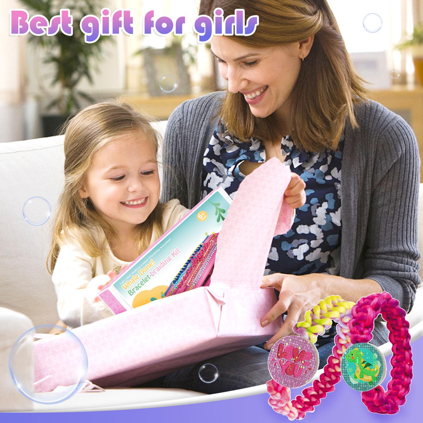 Exclusive Supplies Girls DIY Bracelet knitting Machine Toys Cartoon Whale Educational DIY Toy Kids Dress Up Bracelet Making Kit