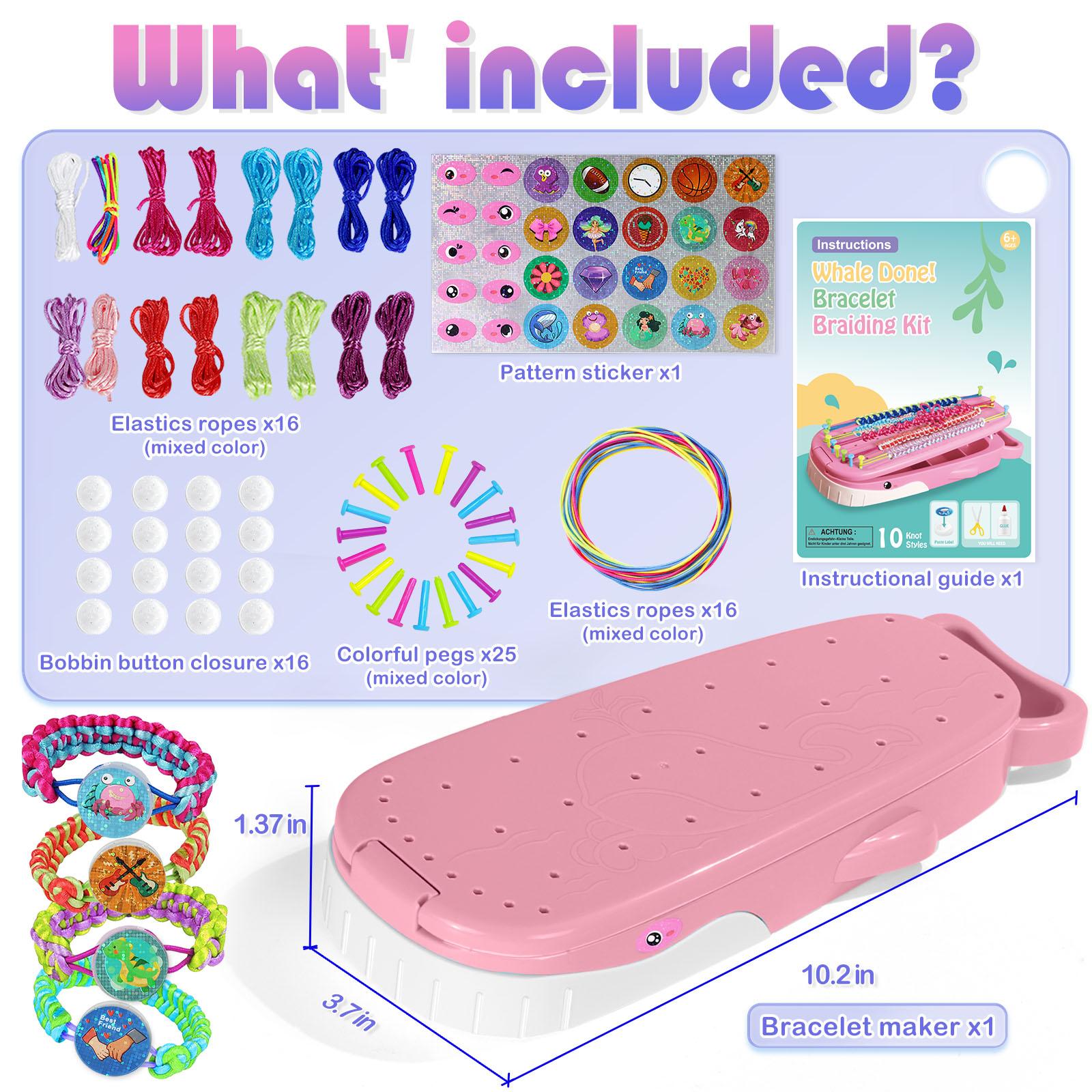 Exclusive Supplies Girls DIY Bracelet knitting Machine Toys Cartoon Whale Educational DIY Toy Kids Dress Up Bracelet Making Kit