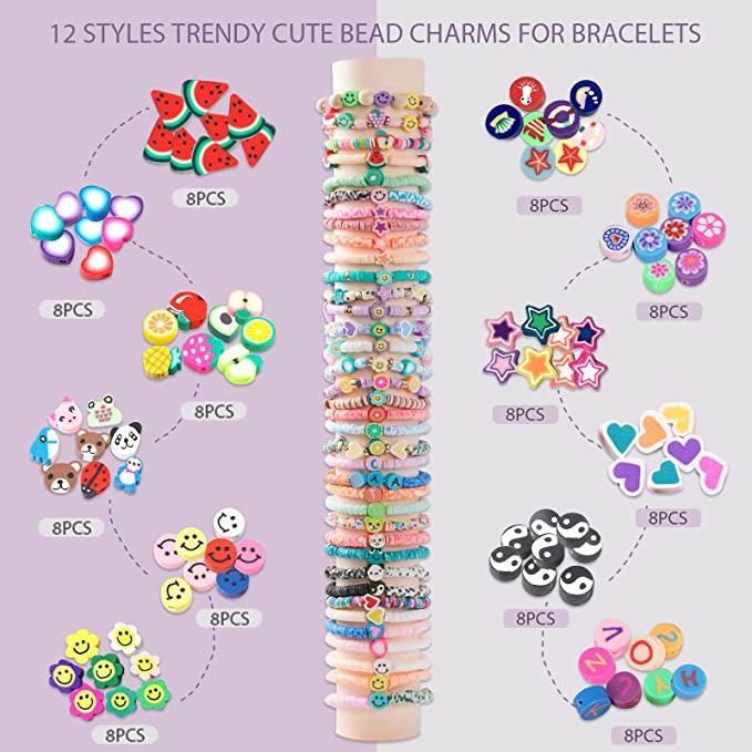 2022 New Products DIY Plastic Alphabet Beads Set Heishi Glass Seeds Crafts Polymer OEM Clay Bead Letter Bead Craft Kit
