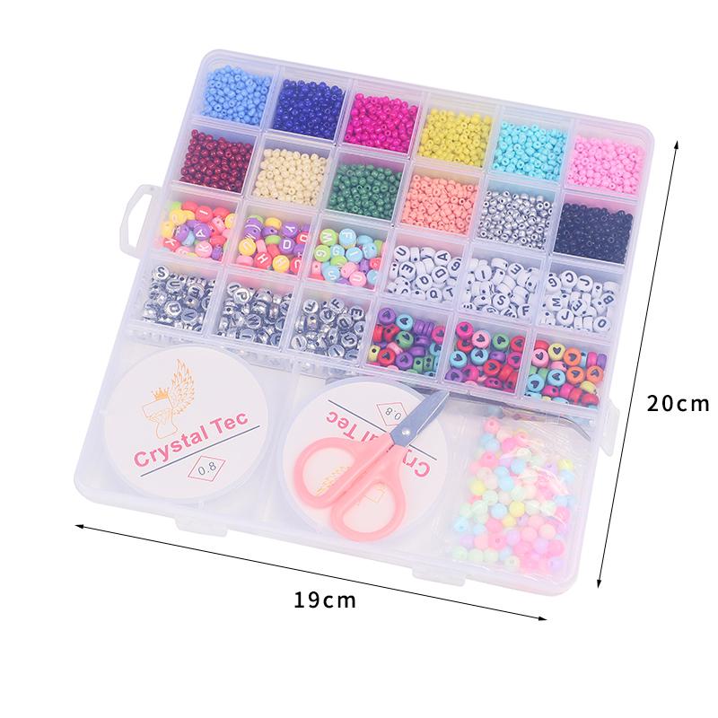 DIY Bead Game Girl Jewelry accessories toy set pearl Letter glass bead Making jewellery