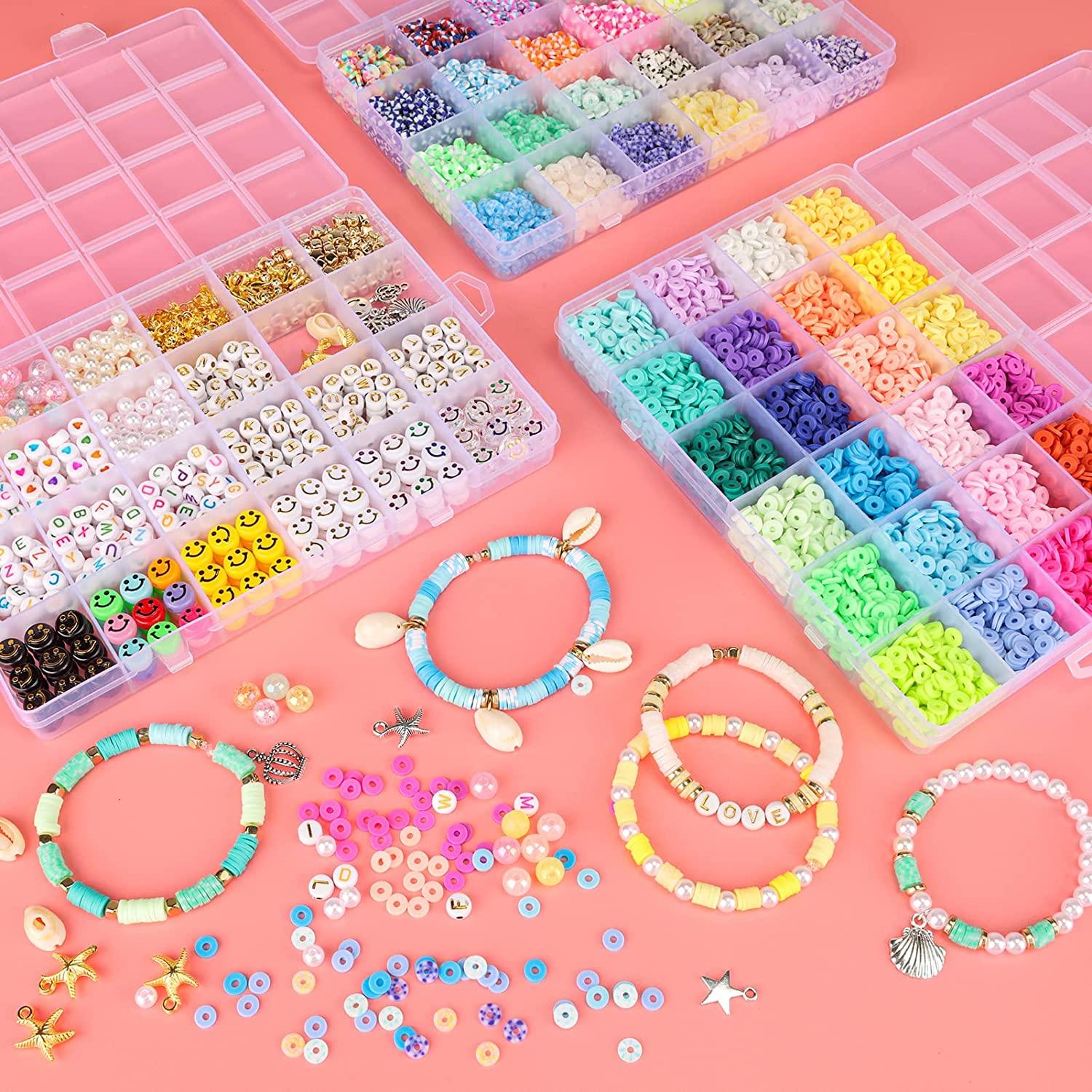 2022 OEM Wholesales Flat Round Colorful Alphabet Letter 6mm Polymer Beads Set For Jewelry Making Bracelet DIY Clay Bead