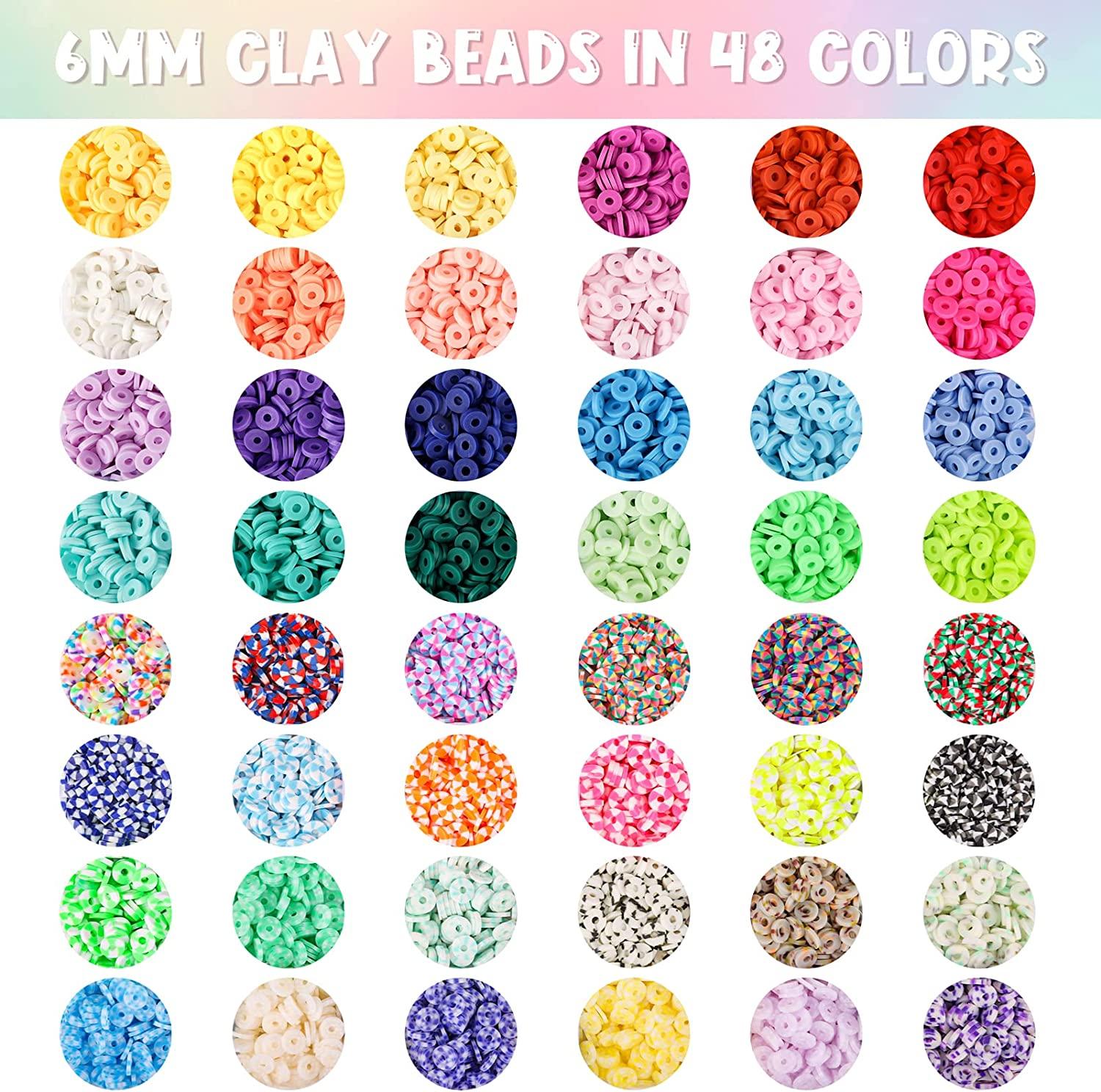 2022 OEM Wholesales Flat Round Colorful Alphabet Letter 6mm Polymer Beads Set For Jewelry Making Bracelet DIY Clay Bead