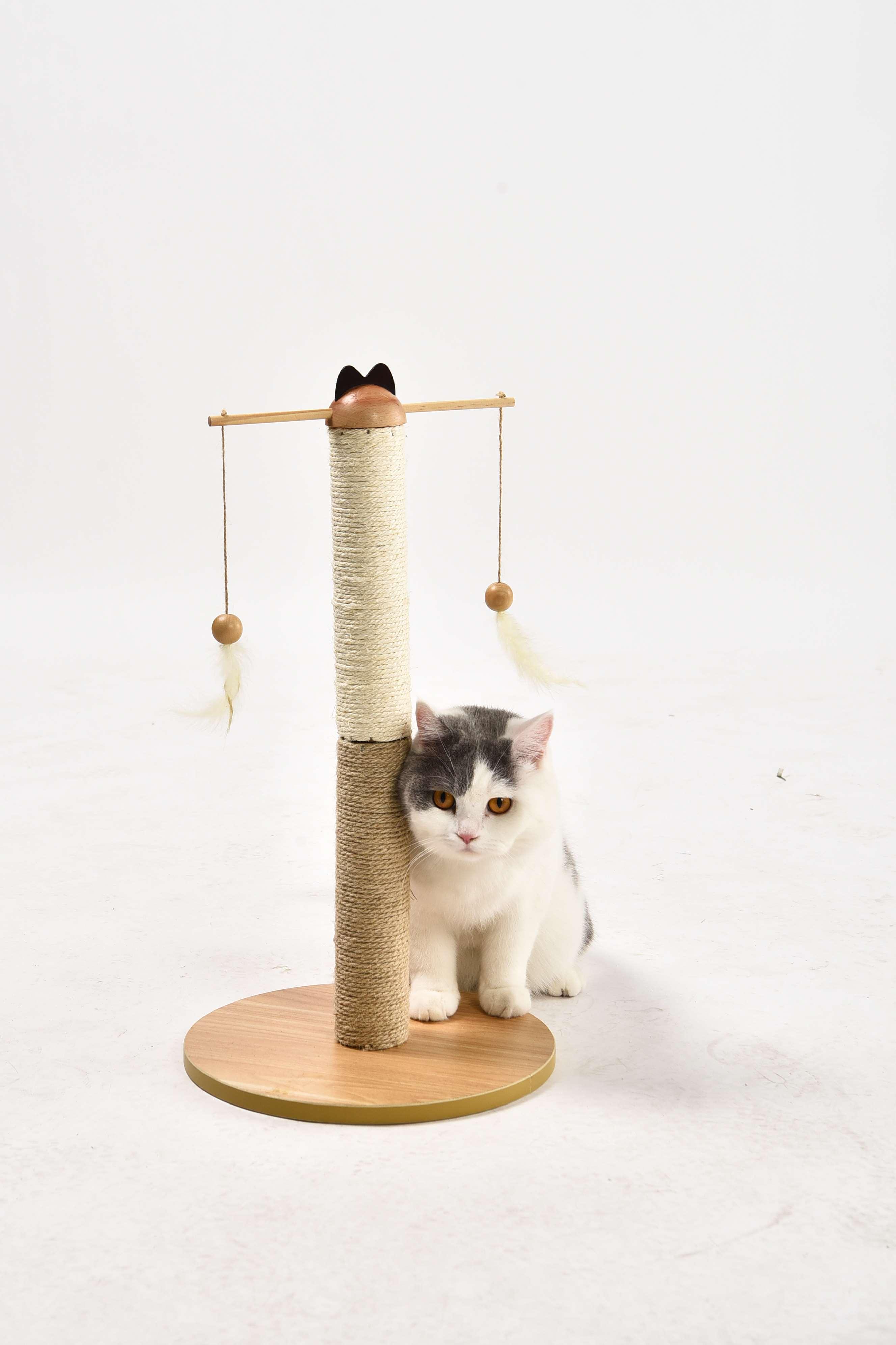 Cat Tree Factory Cat Scratcher Feather Toys Sisal Pet Kitten Cat Scratching Posts