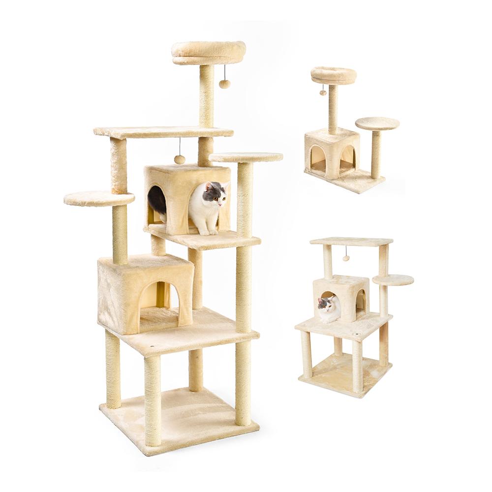 New Multi functional Modular Tall Cat House Assemble DIY Crafts Large Cat Tower Condo