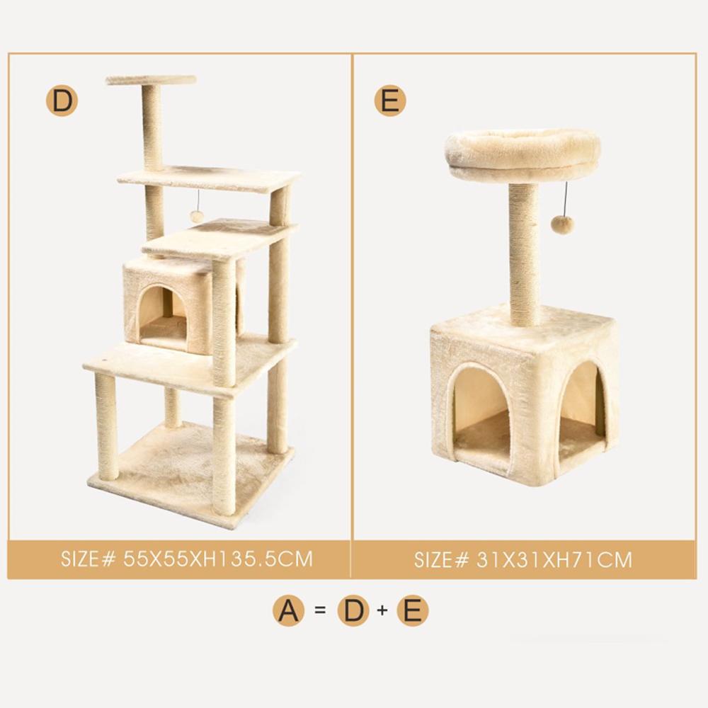 New Multi functional Modular Tall Cat House Assemble DIY Crafts Large Cat Tower Condo