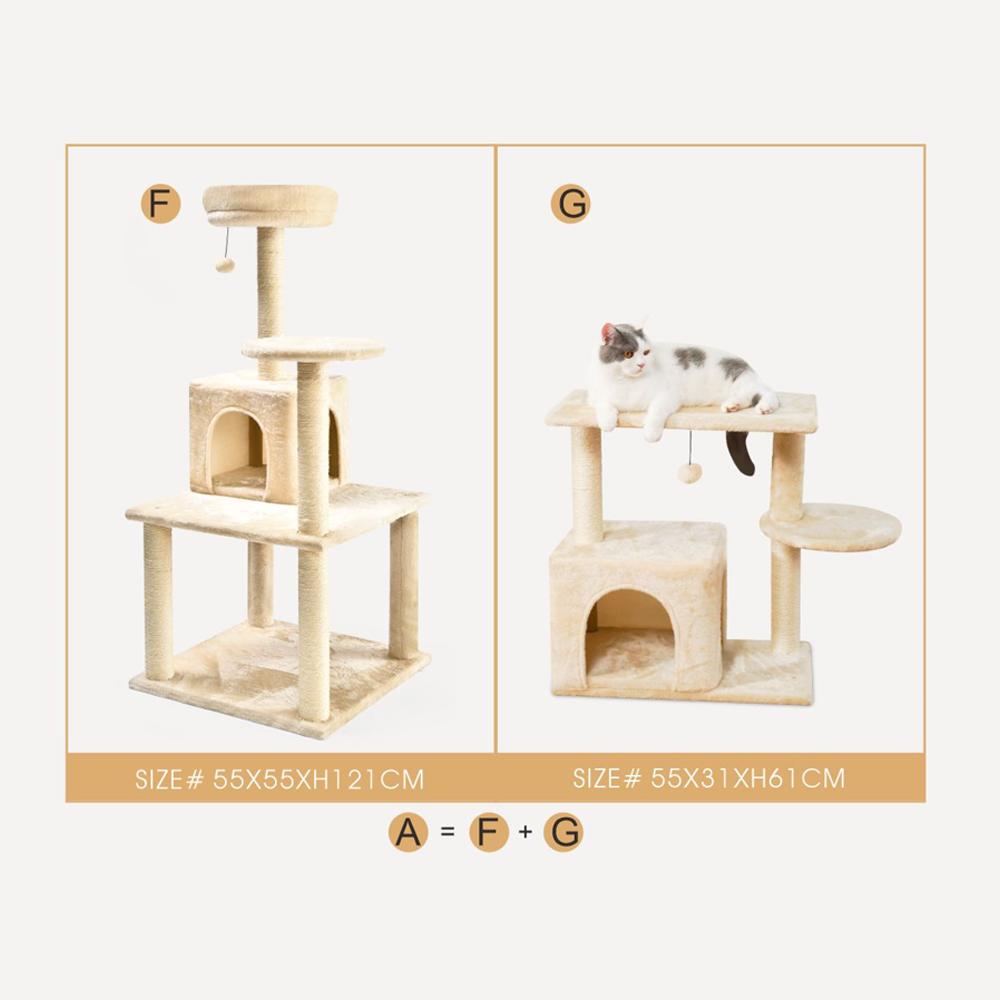 New Multi functional Modular Tall Cat House Assemble DIY Crafts Large Cat Tower Condo