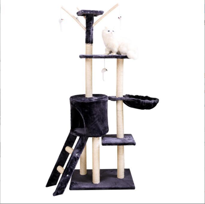 Cat climbing rack cat house climbing shelf weaving pet house pet litter sisal pet jumping platform cat tree