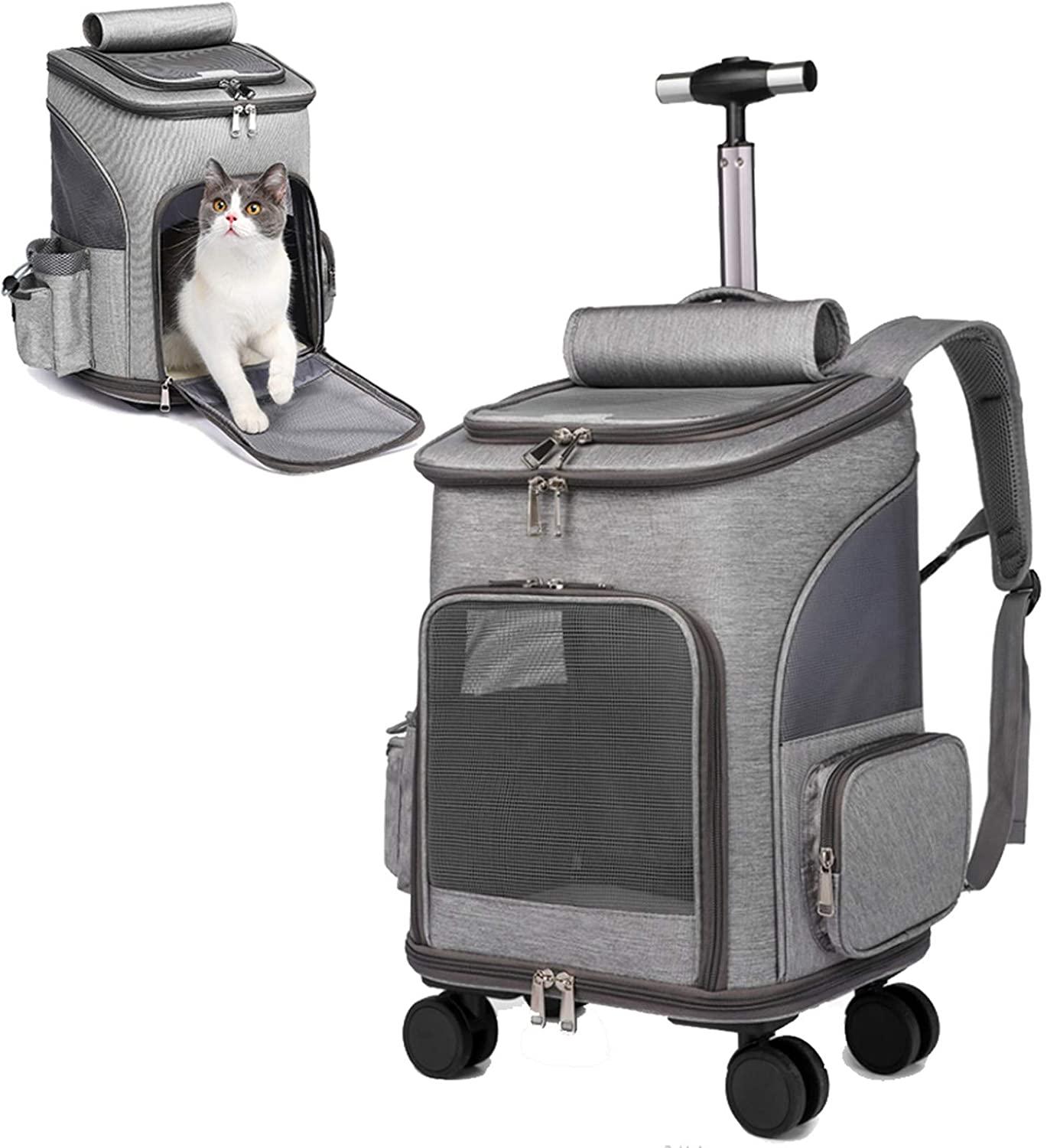 FREE SAMPLE Wheeled Pet Carrier Backpack Pet Stroller Travel Carrier Car Seat for Dogs Cats Puppy Comfort Cat Backpack