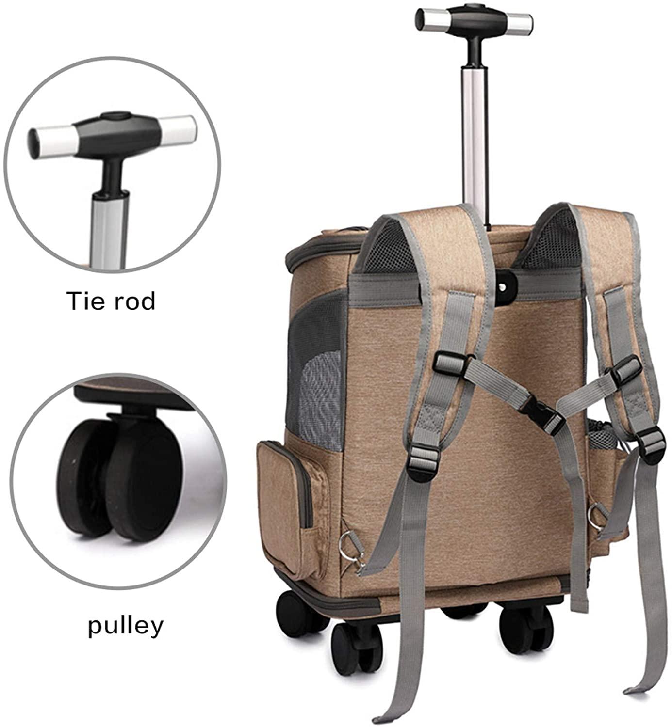 FREE SAMPLE Wheeled Pet Carrier Backpack Pet Stroller Travel Carrier Car Seat for Dogs Cats Puppy Comfort Cat Backpack