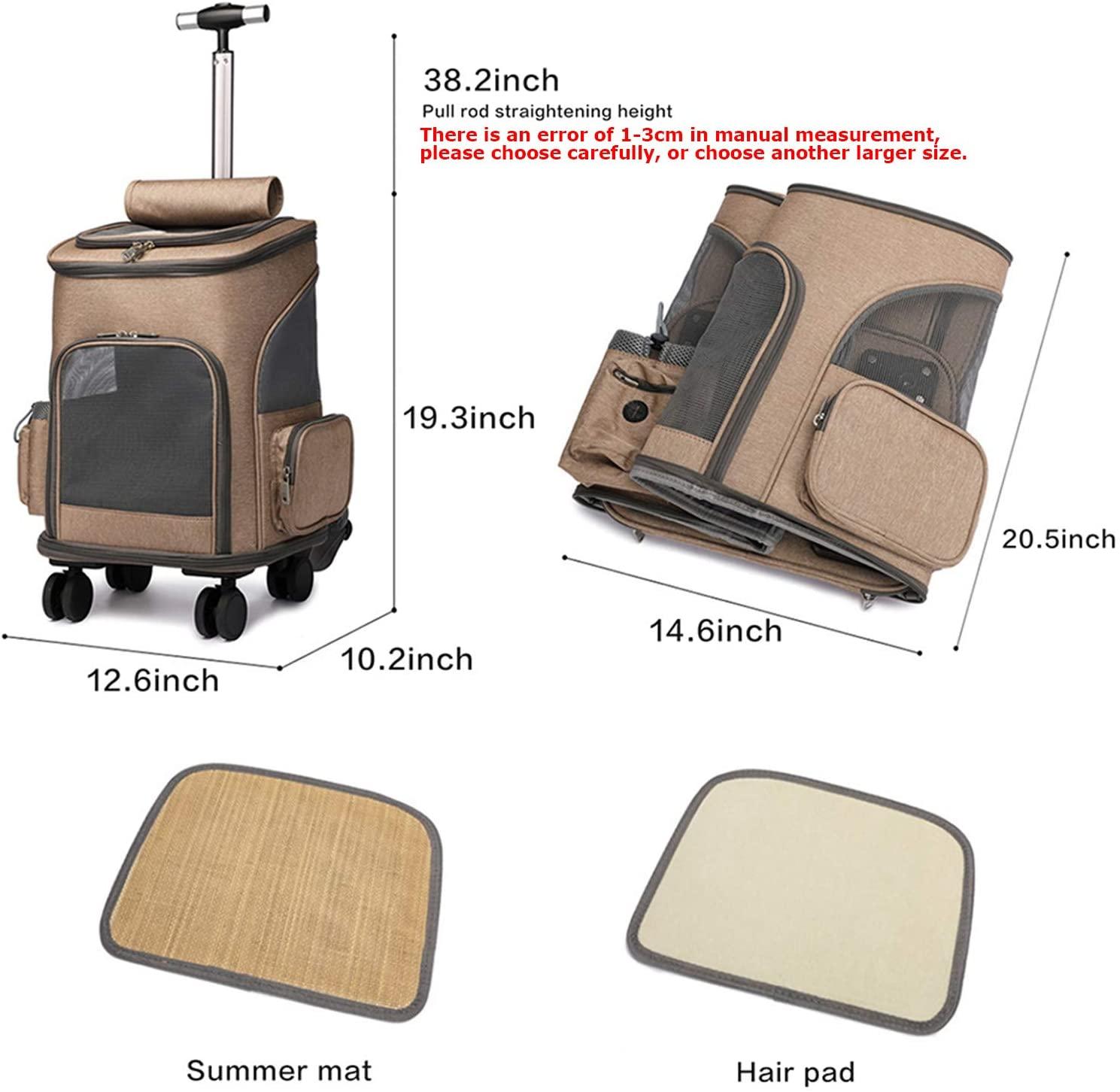 FREE SAMPLE Wheeled Pet Carrier Backpack Pet Stroller Travel Carrier Car Seat for Dogs Cats Puppy Comfort Cat Backpack