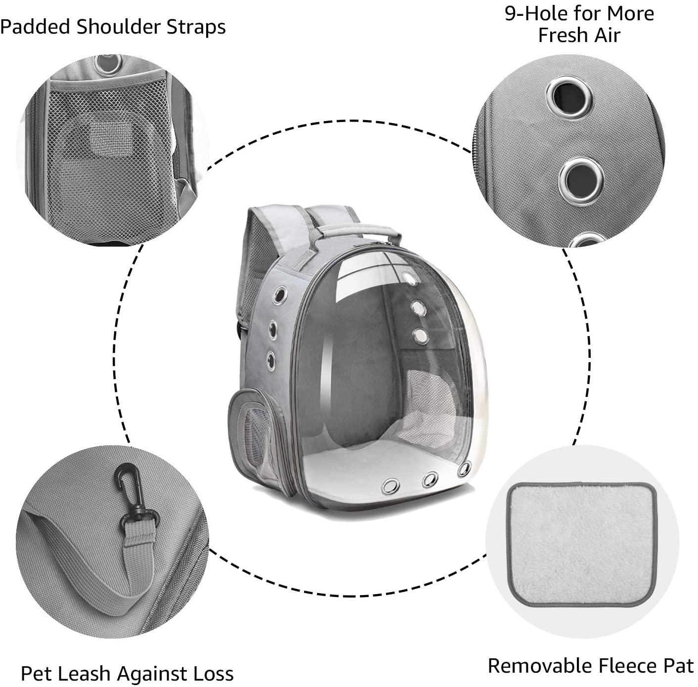 Breathable Design Pet dog cat travel/walking pet bag transparent