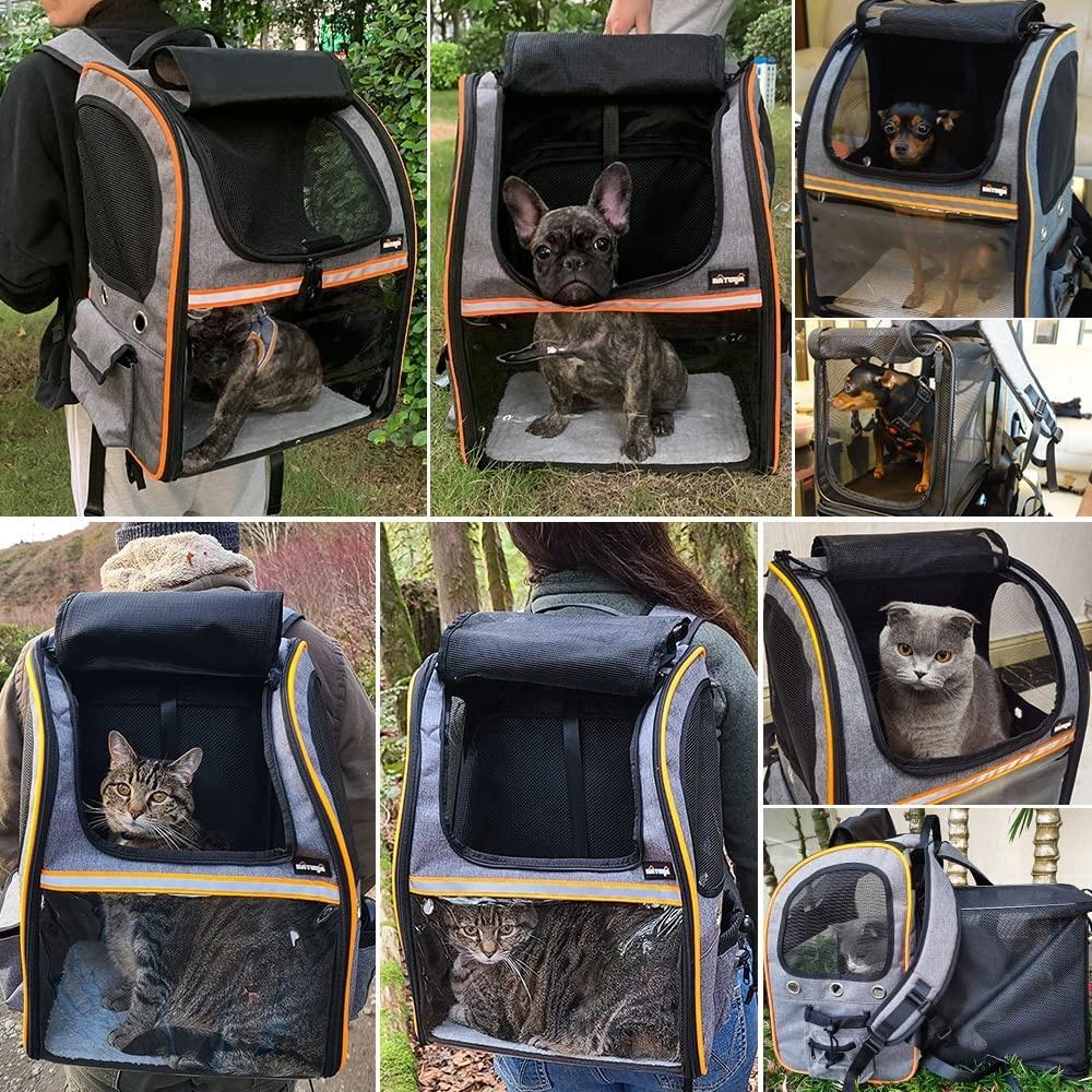 Eco-Friendly Airline Approved Travel Expandable Cat Dog Pet Backpack Carrier For Cats Dogs Small Animals