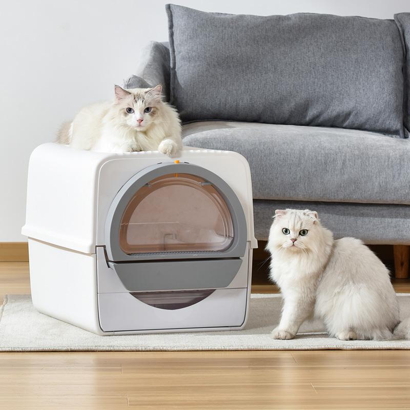 Hot Selling Large Portable Smart Auto Pet House Physical Toilet Automatic Cat Litter Box With Sifter