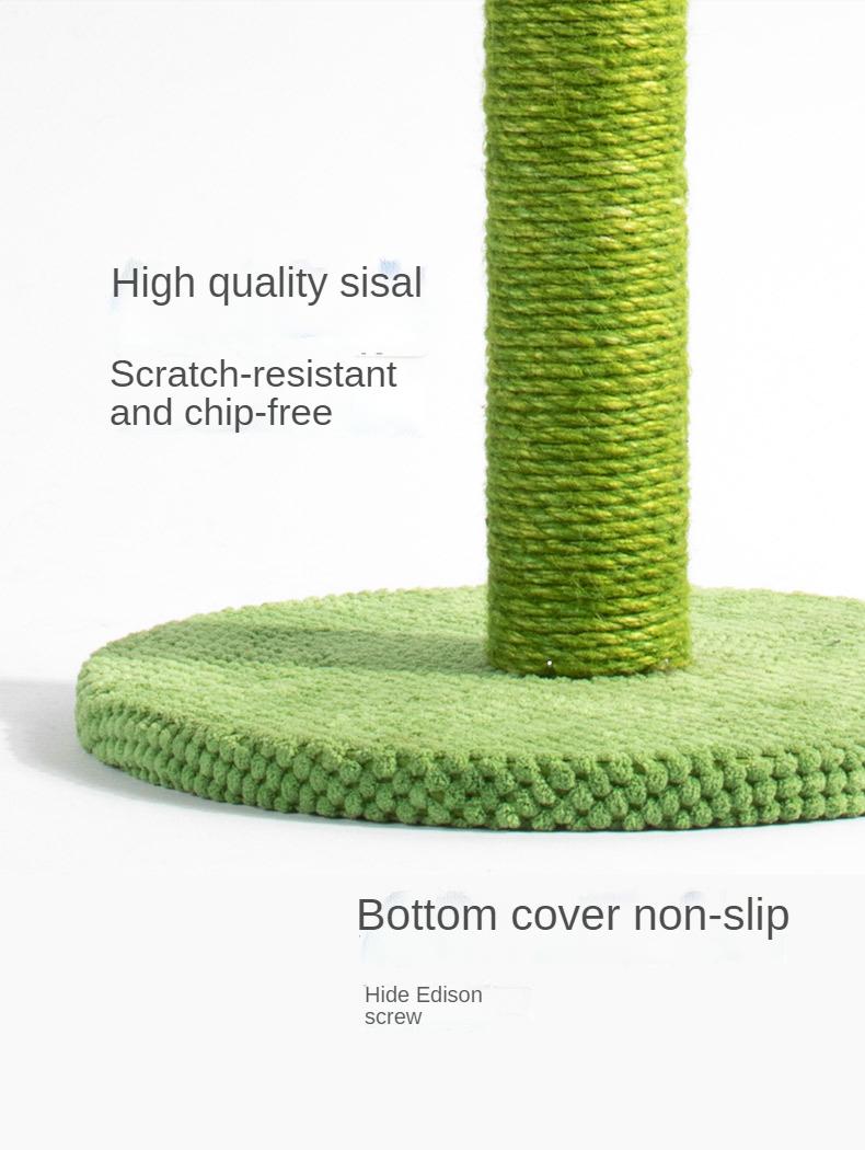 CWW Cactus cat climbing frame cat scratching column bold sisal column cat scratching board hemp rope tree grinding claws