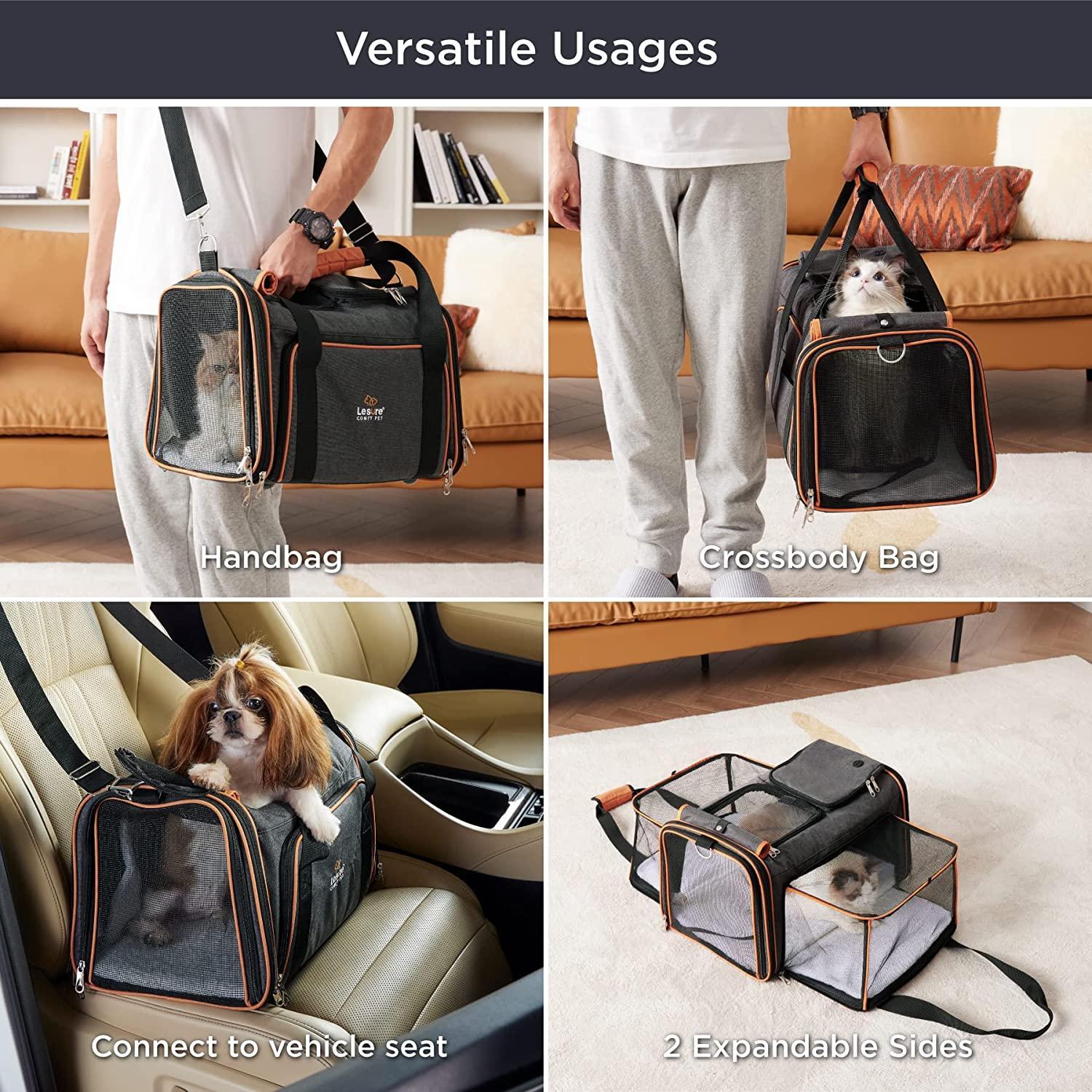 Airline Approved Expandable Foldable Portable Carrying Small Large Soft Sided Puppy Travel Cat Bags Pet Dog Carrier With Wheels