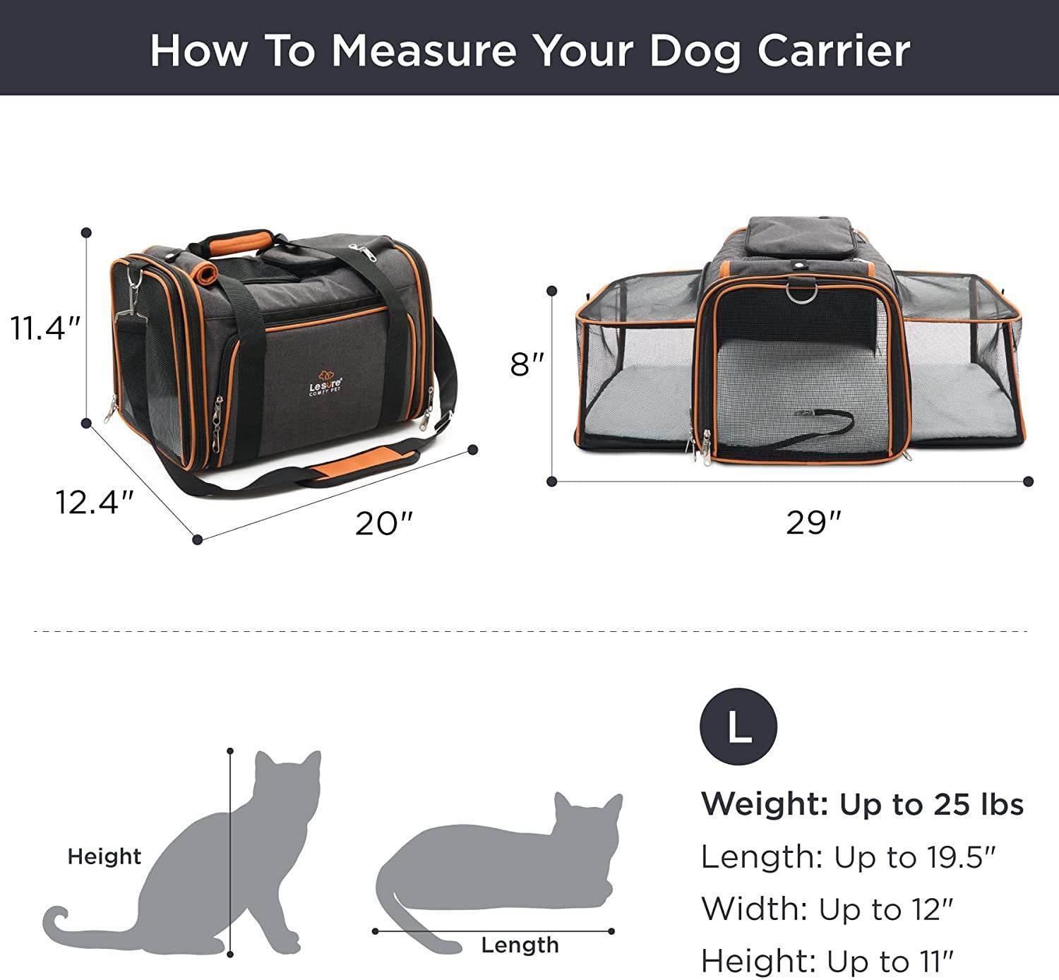 Airline Approved Expandable Foldable Portable Carrying Small Large Soft Sided Puppy Travel Cat Bags Pet Dog Carrier With Wheels
