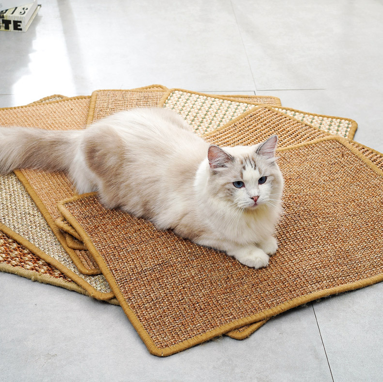 Wholesale Customized Size 100% Natural Sisal Cat Scratchers Pad Scratching Mat Scratch Rug