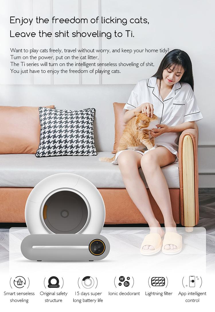Luxury Large App Control Version Enclosed Self Cleaning  Automatic Cat Toilet Furniture Smart Intelligent Cat Litter Box