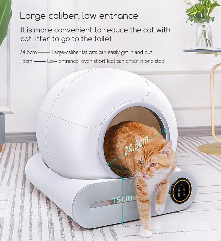 Luxury Large App Control Version Enclosed Self Cleaning  Automatic Cat Toilet Furniture Smart Intelligent Cat Litter Box