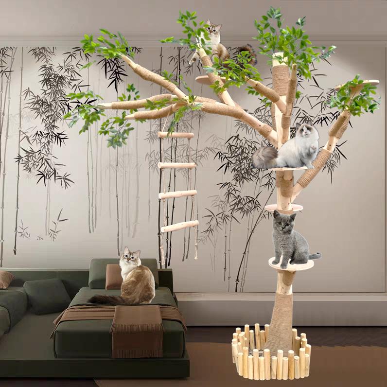 Relaxlines Chinese Factory Real Tree Plant Cat Trees For Big Cats