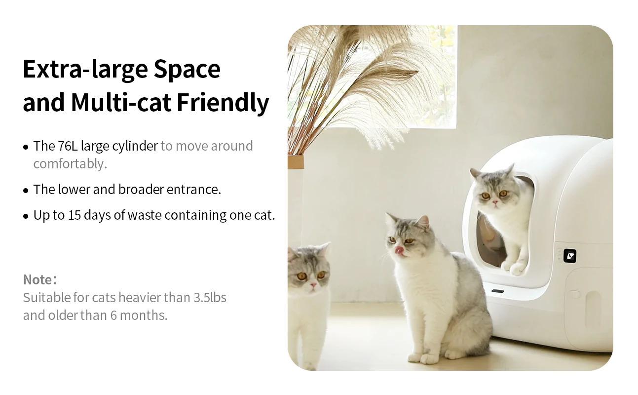 PETKIT  Smart Self-cleaning Automatic Cat Litter Box With App All version PURA MAX