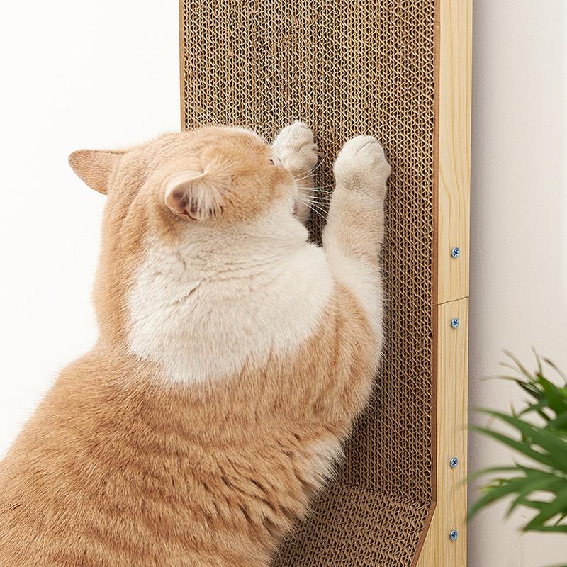 L-Shaped Cat Scratcher Board Detachable Cat Scraper Scratching Post For Cats Grinding Claw Climbing Toy Pet Furniture Supplies