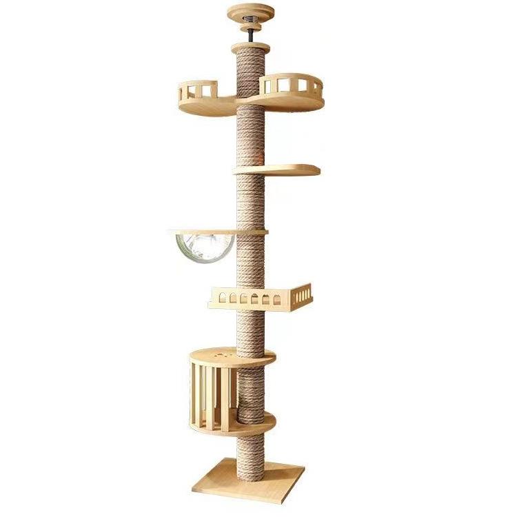 Cat house tree Wooden XXL XL large multi functional wonderland Pet Climbing Toy Crawl Post Cat Scratcher Tree