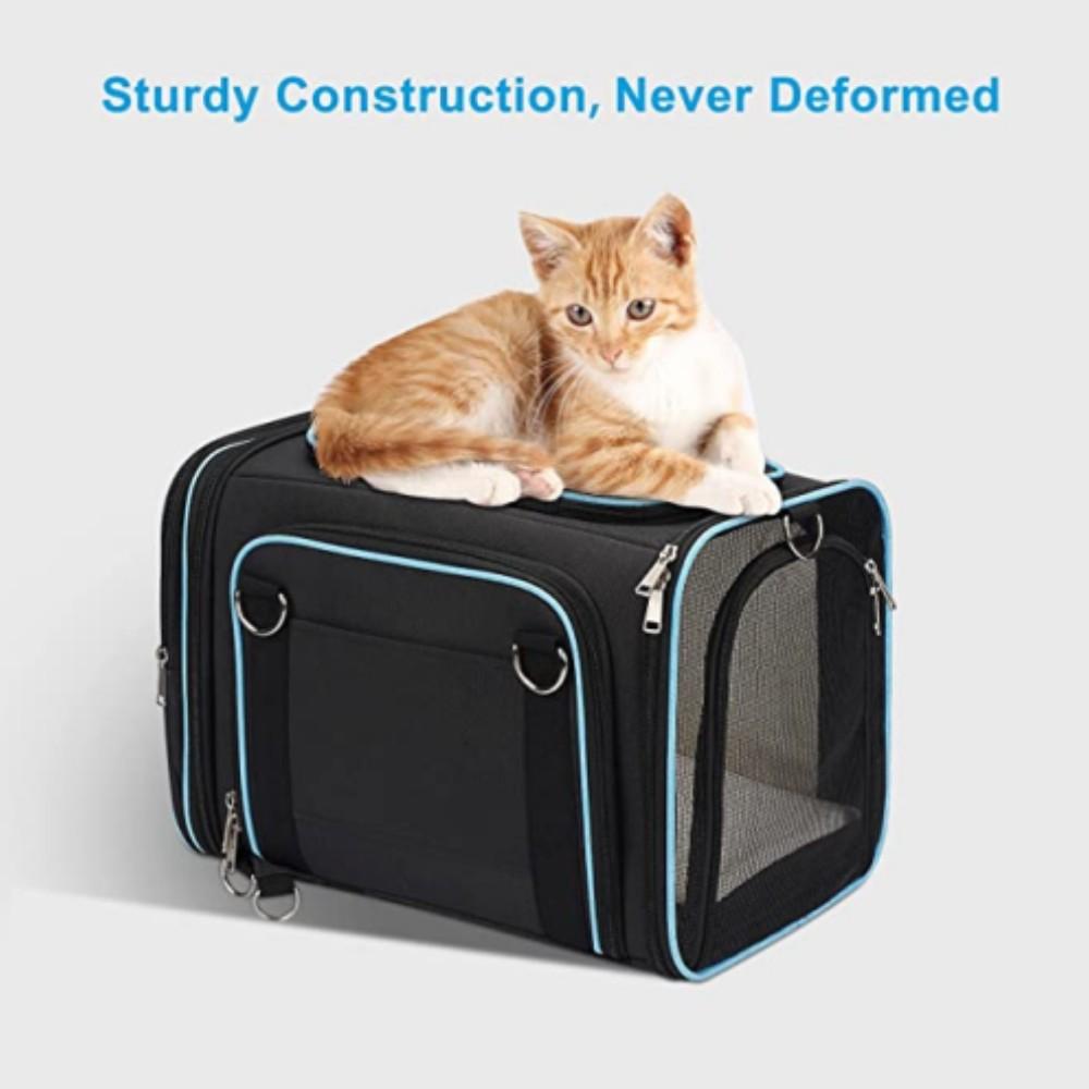 Convertible Pet Carrier Travel Backpack for Cats, Expandable Puppy Carrier Backpacks, 7 Ways to Carry, Ideal for Traveling