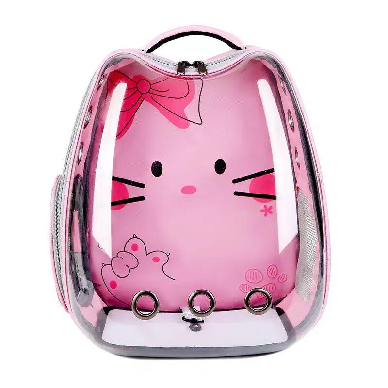 Breathable Pet Carrier Cat Dog Backpack Backpack Oxford Transparent Pet Bag