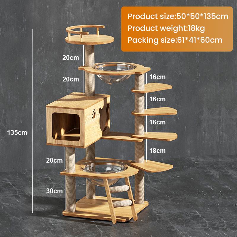 Factory price multi layer climbing fleece litter jumping platform cat tree