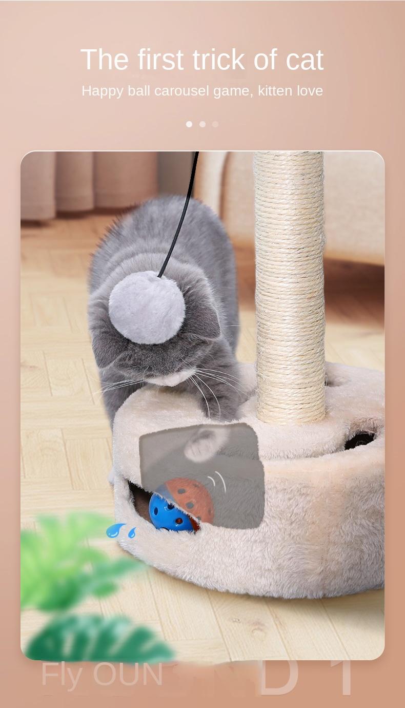Cat climbing rack small sisal cat toy rotary cat scratch plate paw grinding