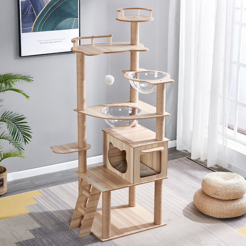 New Style Cat Tree Tower Furniture Condo With Scratching Post For Indoor Cats Kittens Activity Tower Kitty Pet Play House