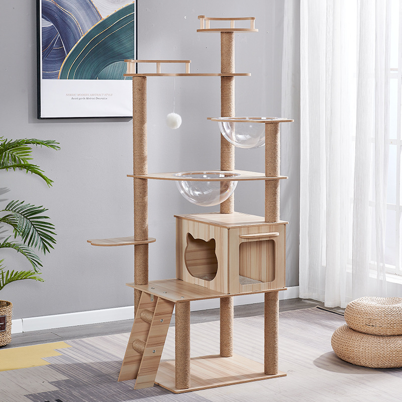 New Style Cat Tree Tower Furniture Condo With Scratching Post For Indoor Cats Kittens Activity Tower Kitty Pet Play House