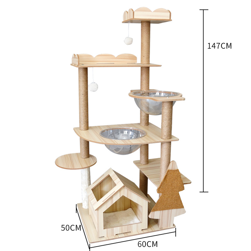 New Style Cat Tree Tower Furniture Condo With Scratching Post For Indoor Cats Kittens Activity Tower Kitty Pet Play House