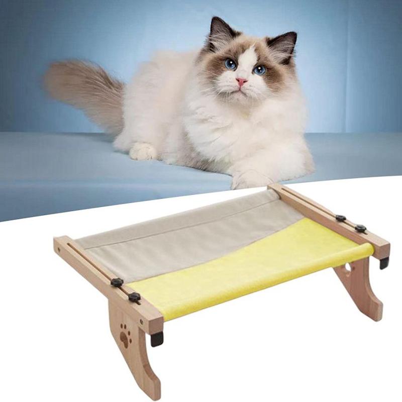 Wall Mounted Cat Scratching Post Multi Level Cat Shelves with Solid Wood Steps CNLF