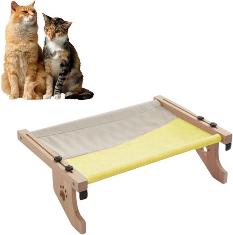 Wall Mounted Cat Scratching Post Multi Level Cat Shelves with Solid Wood Steps CNLF