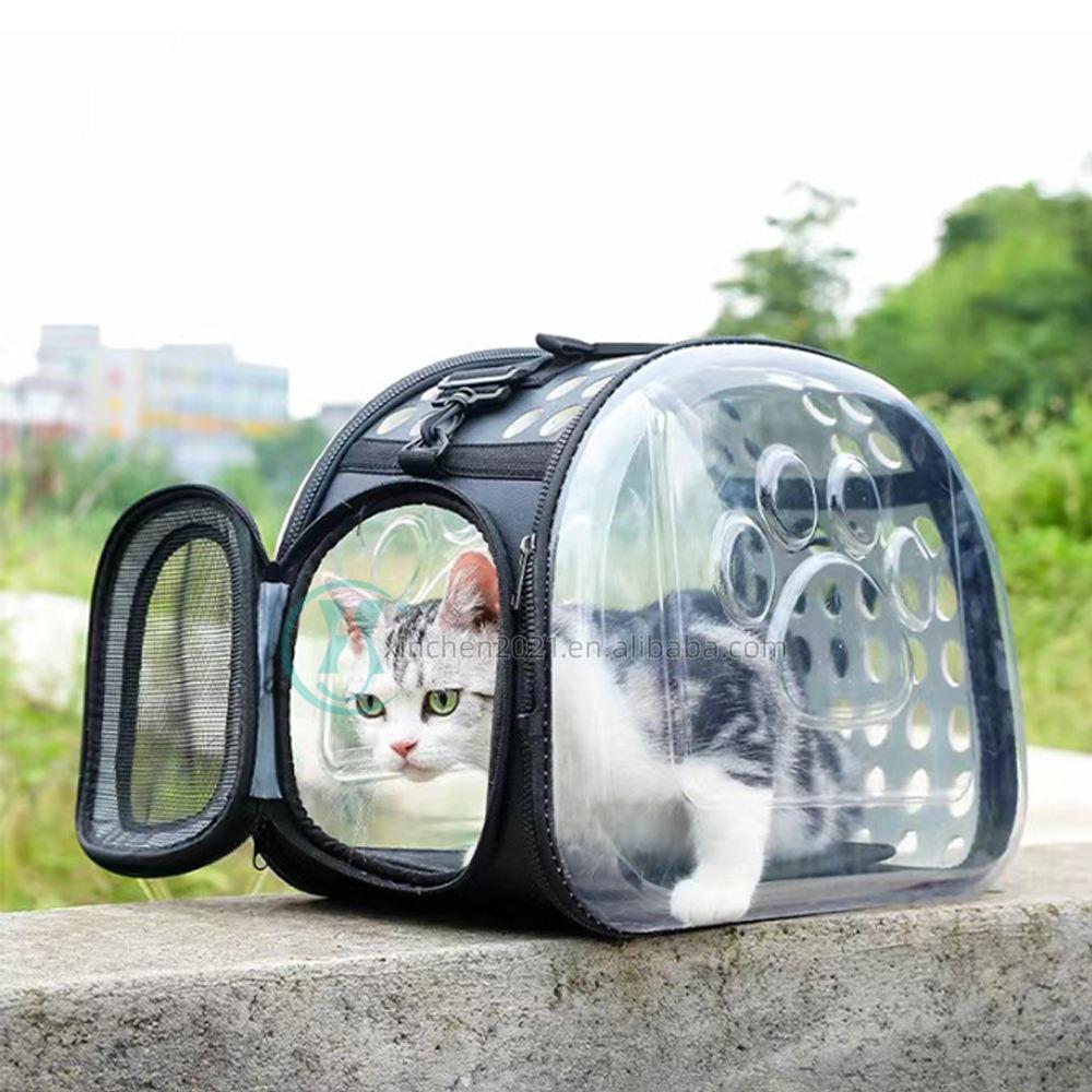 Luxury Large Single Shoulder Handbag Space Portable Mesh Breathable Transparent travel pet cat dog outdoor carrier carrying bag