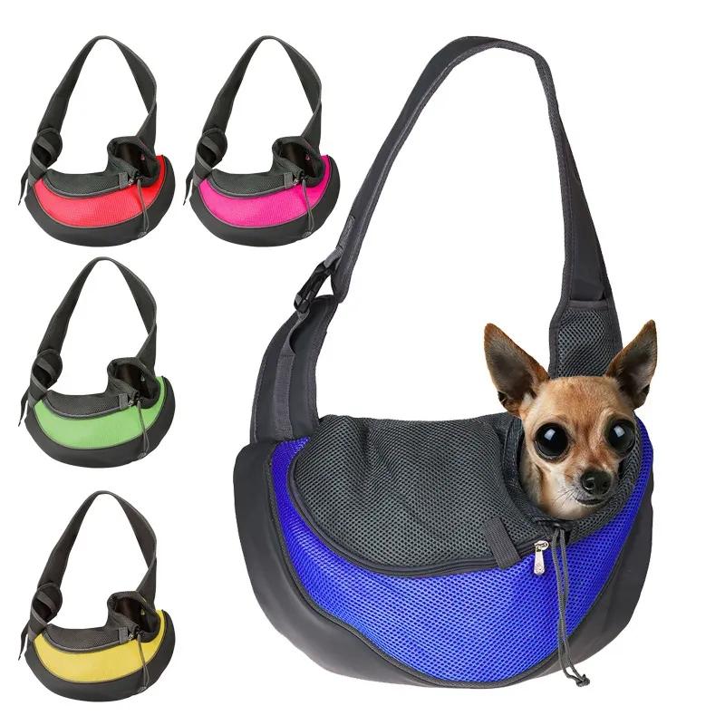 Wholesale Single shoulder Breathable  Portable Travel Pet lanyard Sling Carrier For Outdoor Men Women