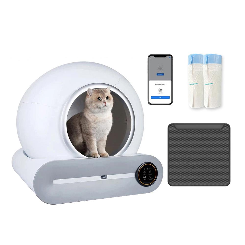 New Smart Cat Litter Box Automatic Self Cleaning Fully Enclosed 65L Cat Litter Box Pet Toilet Litter Tray Cat Products
