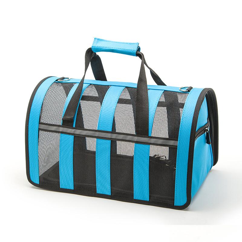 Outdoor Dog Bags Travel Pet Nylon Stripe Breathable Cat Carrier Bag Colorful Handbag S-L Size Easy Carry Pet Bag Pet Cages Print