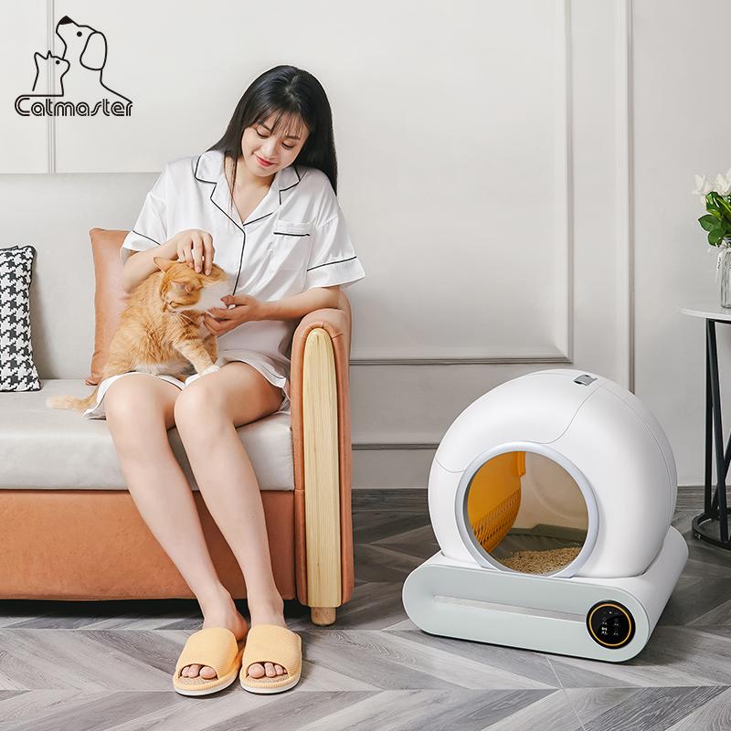 Smart Quick Self Cleaning Big Cat Toilet Automatic APP Remote Control Auto Cat Litter Box