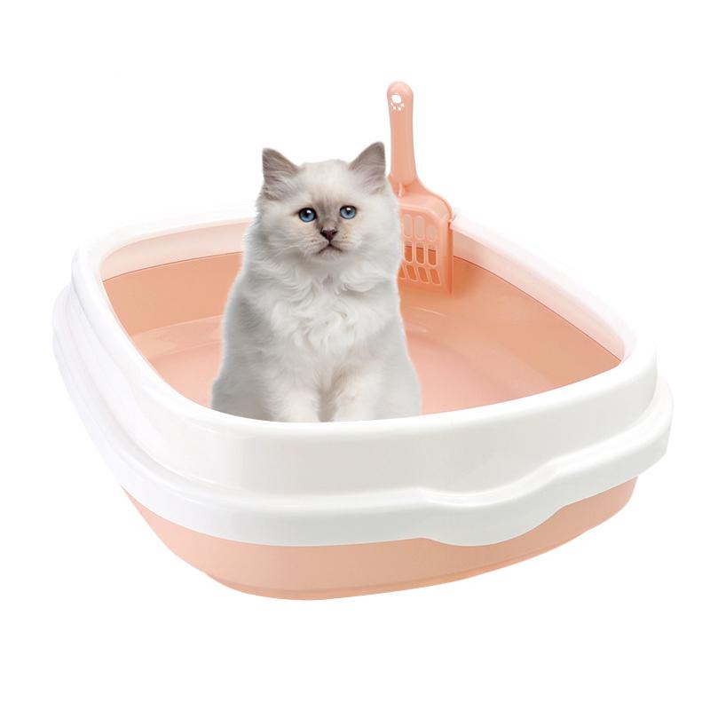Anti-Splash Cat Litter Box Dog Toilet Tray with Scoop Excrement Pet Training Sand Litter Box Pet Toilet Bedpan Pet Manufacturer