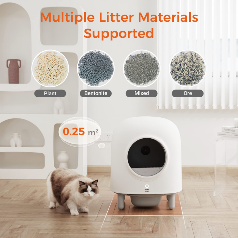 New Automatic Cat Litter Box Petree Cat Smart Toilet APP Remote Control Intelligent Self-cleaning Electronic Pet Toilet