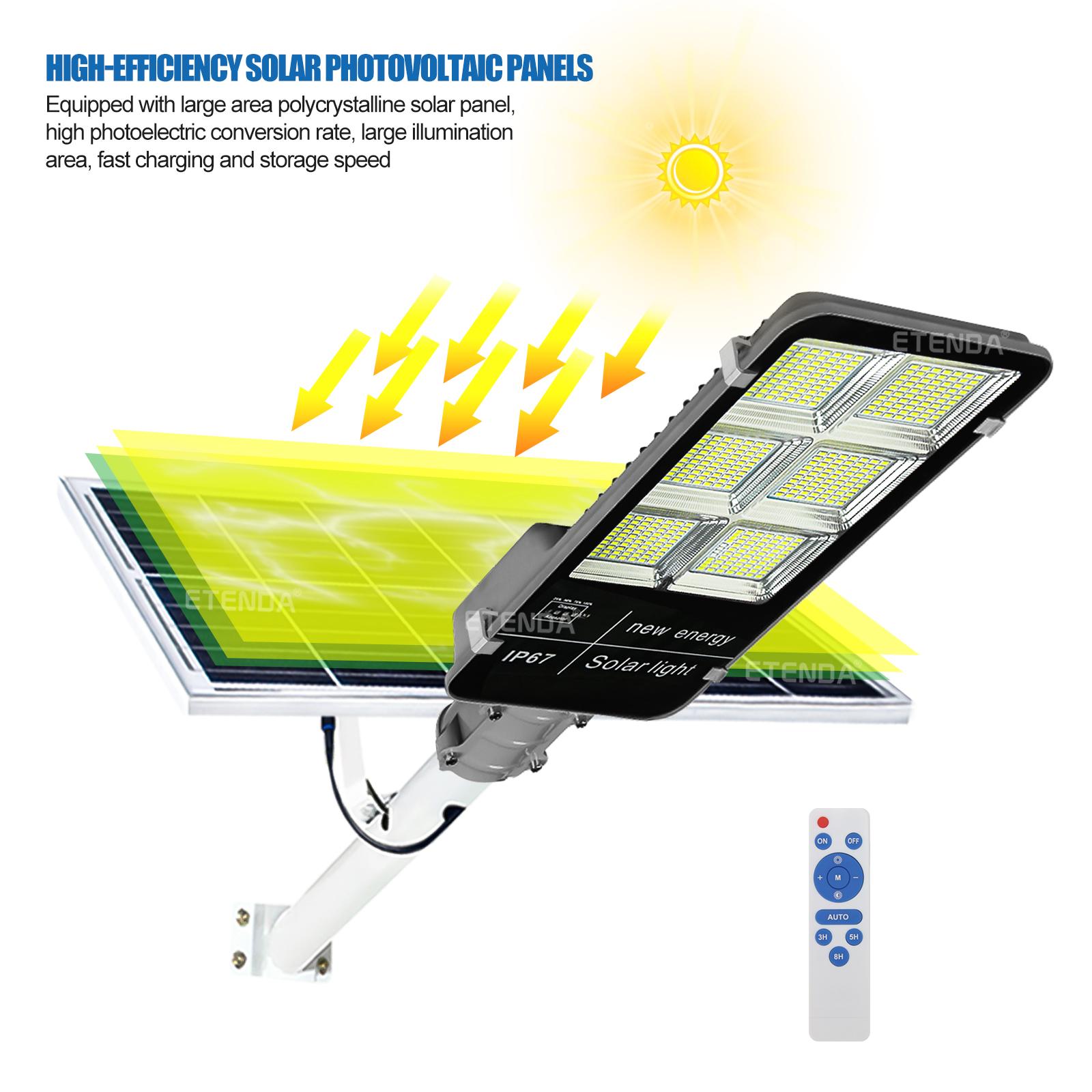 Waterproof Aluminum Solar Street Lamp 60W 100W 120W 240W 360W 500W 600W 1000W Outdoor Solar LED Street Lights