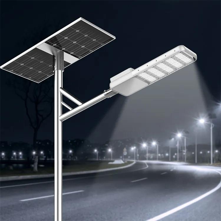 Cheap outdoor industrial ip67 30w 60w 80w split all in two solar street light price with pole