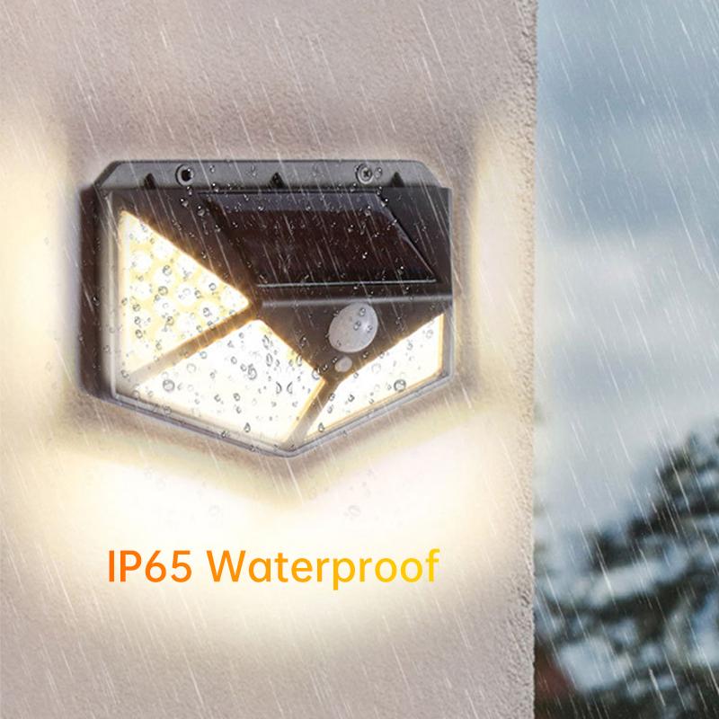 High Quality Cheap Price Outdoor Solar Powered Garden Lamp 100 LED Waterproof Motion Sensor Solar Wall Garden Lights