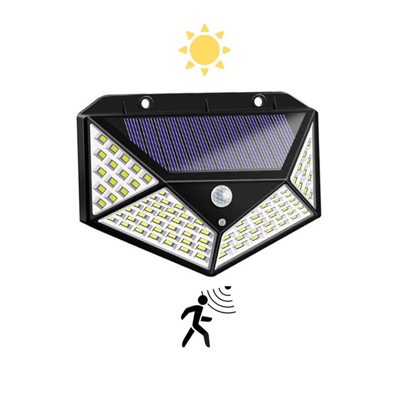 Motion Sensor Solar Powered Pathway Flood Street Lighting Led Wall Lamp RGB Outdoor Waterproof Solar Garden Lights