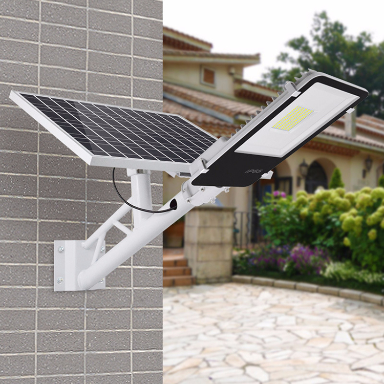 Aluminium solar LED street light with remote control 100w 200w 300w 400W 500W IP65 waterproof split street lamp with pole